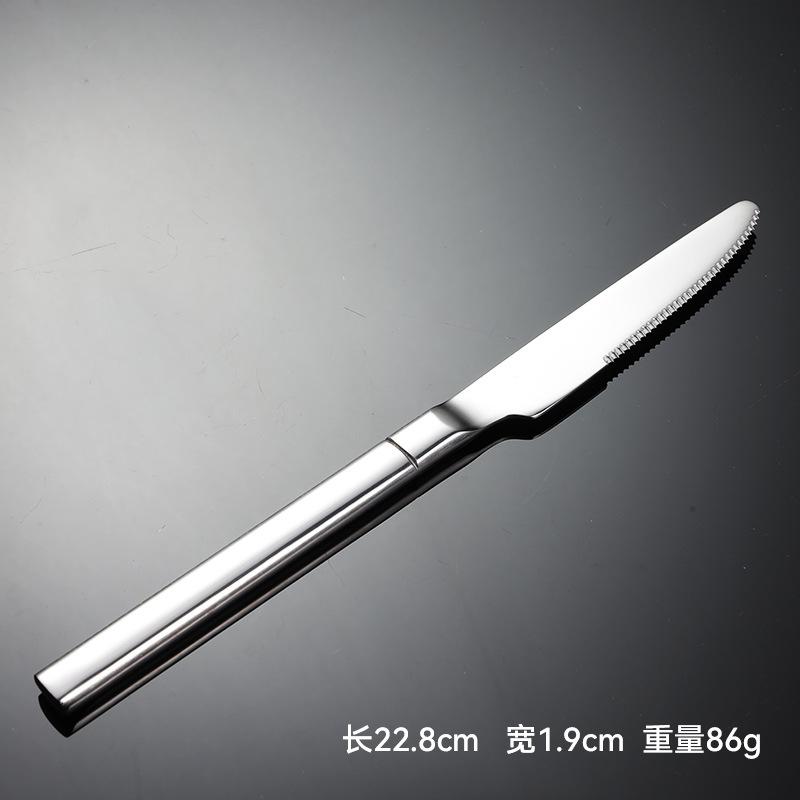 304 stainless steel knife, fork, spoon, western tableware, multi-specification knight mirror polished square handle, company gifts