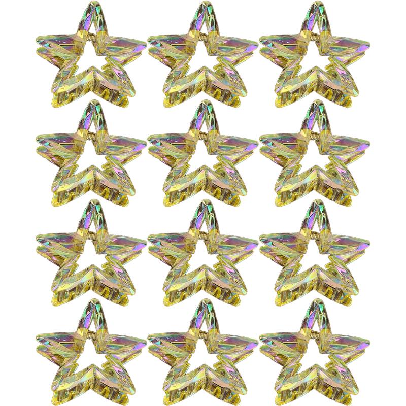 Laser Cutout Star Hair Clips Girl Ponytail Claw Shark Clip Back of Head Hair Accessories