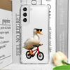 Funny Cartoon Fighting Duck Chicken Transparent Phone Case for Oppo Reno 13 F 12 11 10 Pro Plus 8T A79 Find X3 Lite Soft Covers