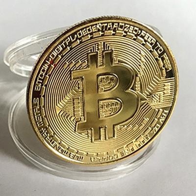 Bitcoin Souvenir Coin with Display Case Collectible Crypto Gift for Blockchain Enthusiasts Investors Desk Decor Conversation