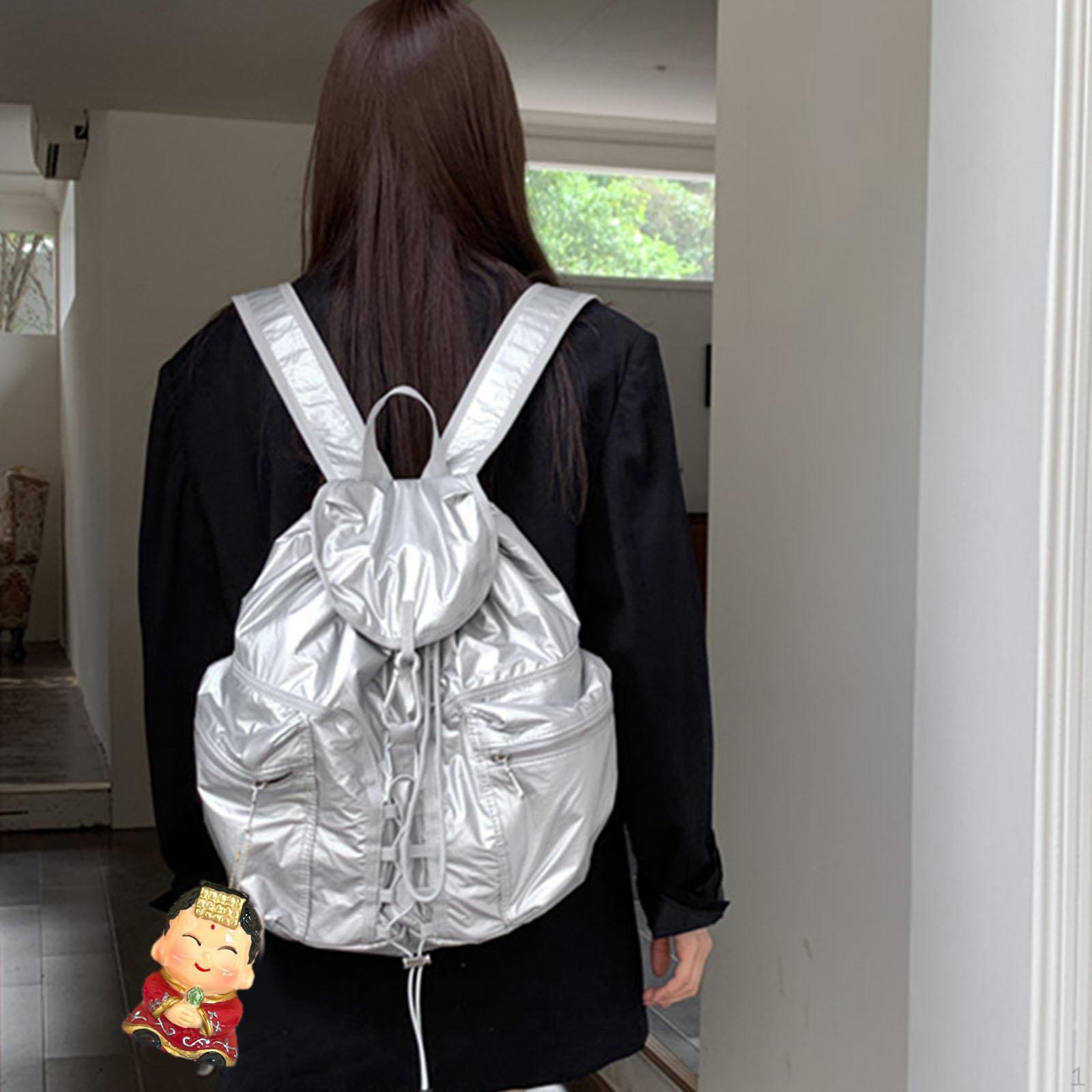 

Drawstring Backpack Multifunctional Travel Daypack for Working Men Fishing Women