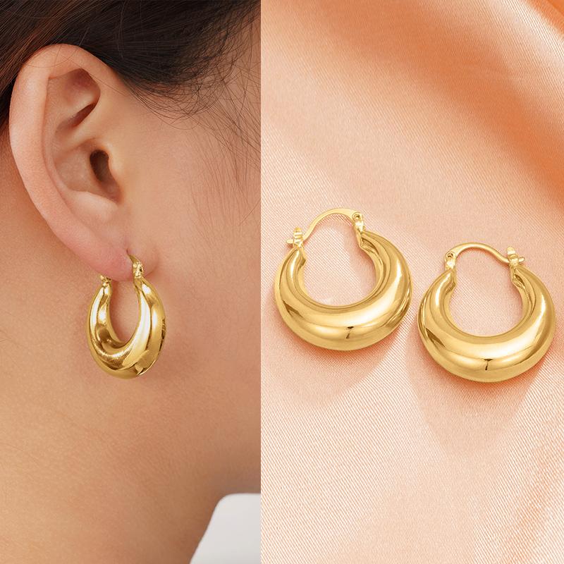 Huitan Fashion Water Drop Earrings for Women Metal Gold Color/Silver Plated Jewelry for Female Daily Wearable Accessories Gift