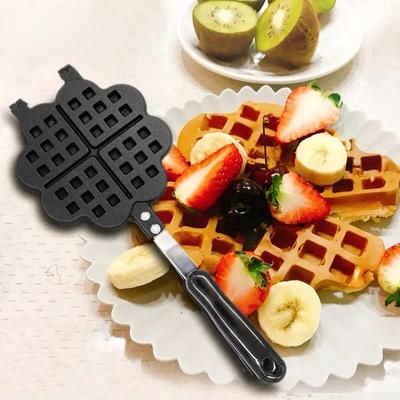 Household Waffle Bake Mold Kitchen Gas Non-Stick Waffle Maker Pan Mould Mold Press Plate Waffle Iron Baking Tools