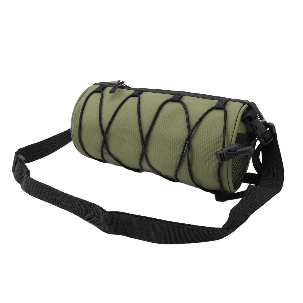 Bike Front Frame Bag Multifunctional Large Capacity Cylinder Shape Folding Top Tube Bike Bag Bike Rack Bag for Mountain Road Bike