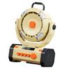 Multifunctional Camping Fan 4 Speeds Portable Silent Rechargeable Timing Angle Adjustable Fan for