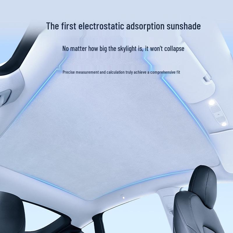 IM L6/L7/LS6 Suede Velvet Electrostatic Car Sunroof Full Coverage Sunshade Curtain