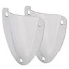 2pcs Clam Shell Vent Wire Pass Through Cover Polished Stainless Steel Accessory for Marine Boat