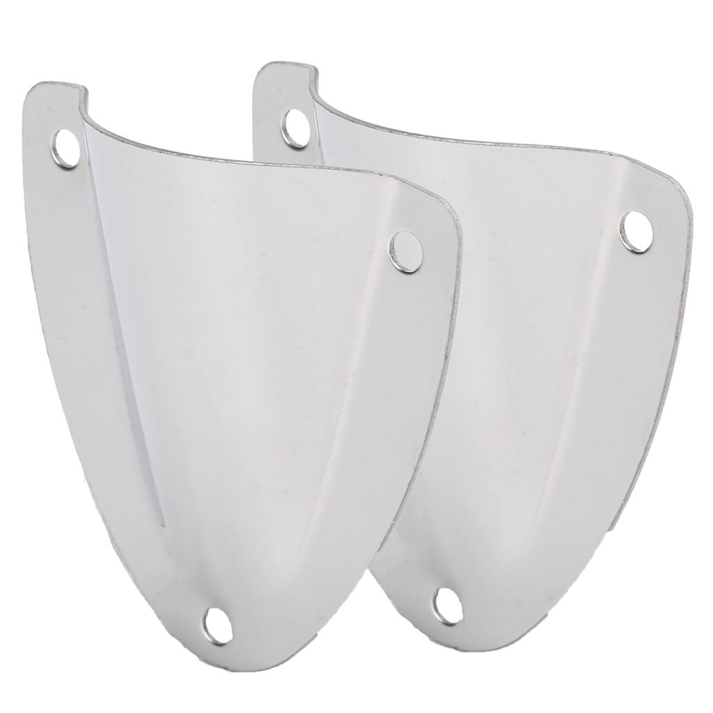 2pcs Clam Shell Vent Wire Pass Through Cover Polished Stainless Steel Accessory for Marine Boat