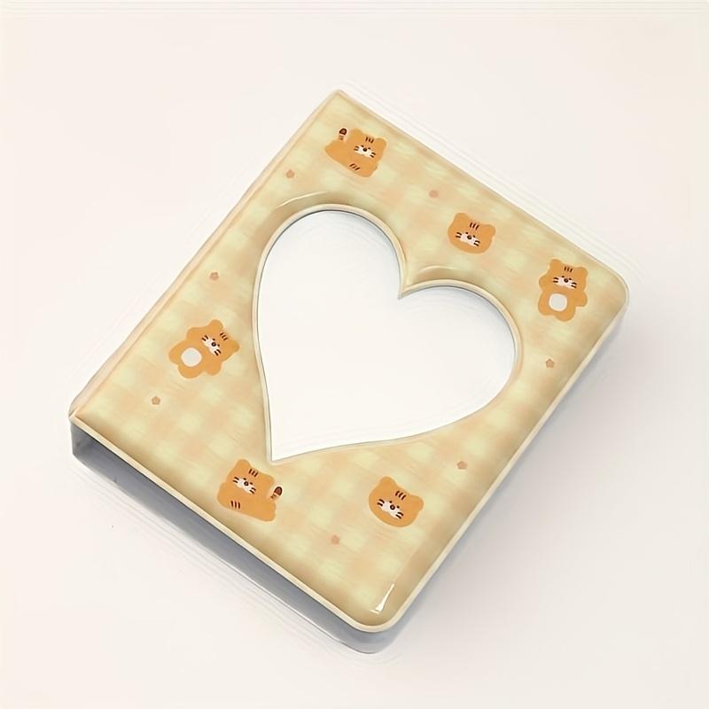 1pc Three-Inch Love Album Photo Storage Book with Heart Design - Transparent Inner Pages, Perfect for Commemorating Precious Moments, Memory Book