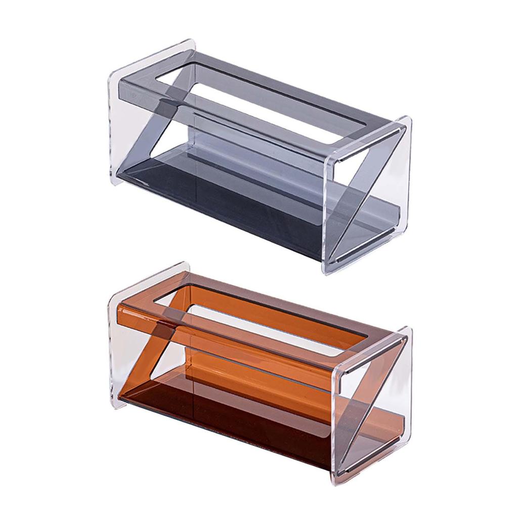 Remote Control Holder TV Remote Rack Acrylic Desk Storage Box Desktop Organizer for Bedroom Bedside Table Phones Stationery