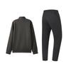 Li-Ning Fleece Lined Stand Collar Design Cardigan Hoodless Sweatshirt Comfortable Long Pants Casual Sports Suit Men suit AWDVG71-3+AKLUA75-5