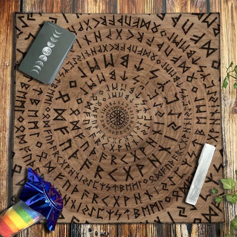 Tarot Card Tablecloth Altars Cloth Rune Pattern Astrologys Tablecloth Decors