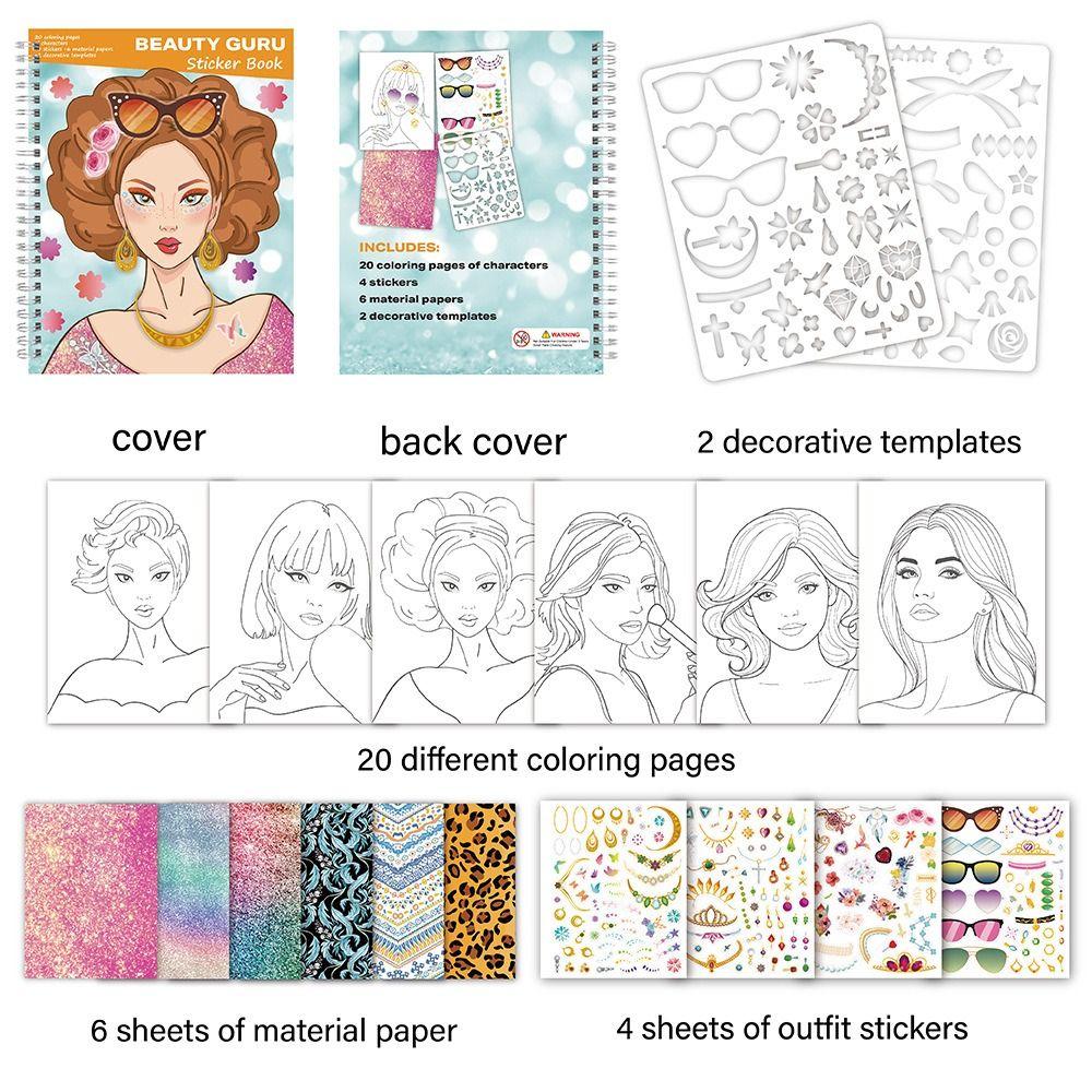 Dress Up Dress Up Sticker Book Self-Adhesive Dress Up Sticker Set  Kids Activities