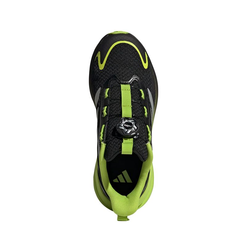 adidas Lightdart Comode Versatili alla Moda Resistenti Rimbalzanti Traspiranti Antiscivolo Basse Scarpe da Corsa per Bambini Scarpe da Corsa per Bambini Nero Verde KJ3978