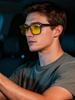 Night Driving Glasses for Men and Women - Polarized Night Vision Glasses, Anti-Glare Night Driving Glasses, Yellow Lenses