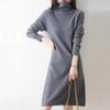 Brand Wool Knit High Neck Slimmer Pullover Sweater Dress - 2025 Autumn/Winter Collection