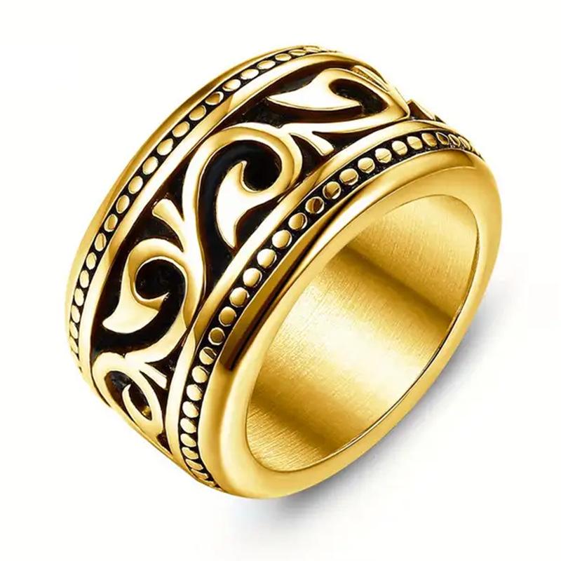 Celtic Knot Titanium Steel Men's Ring - European & American Style, Personalized Jewelry