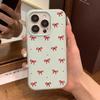 Custodia per Telefono Opaca con Stampa Fiocco Rosso Carino per iPhone 17 Air 16 15 14 13 12 11 Pro Max X XS XR 7 8 Plus 16E SE2 Cover Antiurto