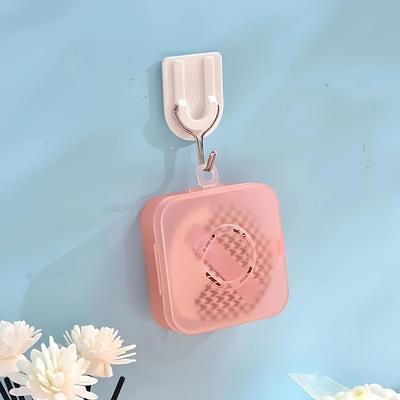 Scatole Portatili Quadrati di Grande Capacità per Cipria da Trucco - Organizzatore in Plastica Traspirante Antipolvere Durevole con Coperchi Trasparenti, Colori Pastello