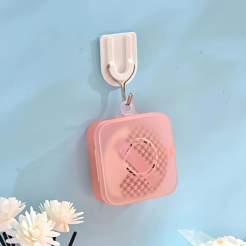 Portable Large-Capacity Square Makeup Powder Puff Storage Boxes - Breathable Dust-Proof Durable Plastic Organizer with Transparent Lids, Pastel Colors