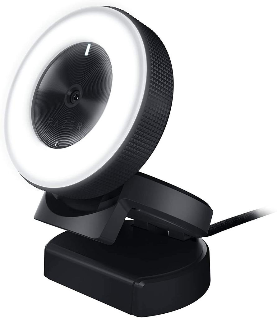 Razer Kiyo Webcam with Ring Light Autofocus Vertical Angle Adjustment Compatible with Windows OBS 1080p/30FPS 720p/60FPS