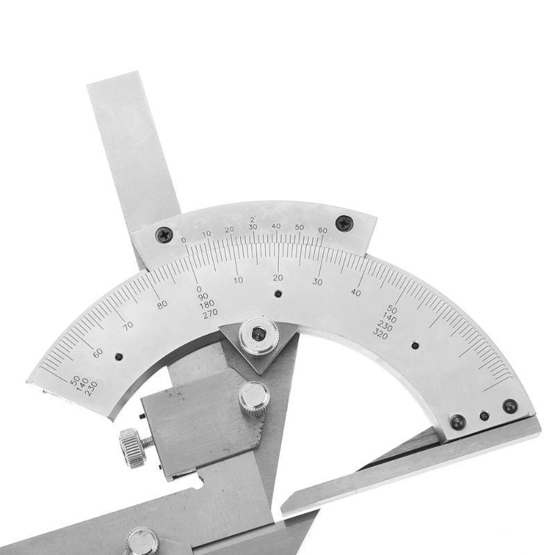 HUOTO0-320° High-Quality Carbon Steel Universal Angle Ruler Protractor