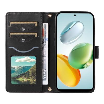 Für Honor Play 60 Plus 5G/Play 9T/X7c 4G/200 Smart 5G Brieftasche Hülle Rauten Leder Handyhülle