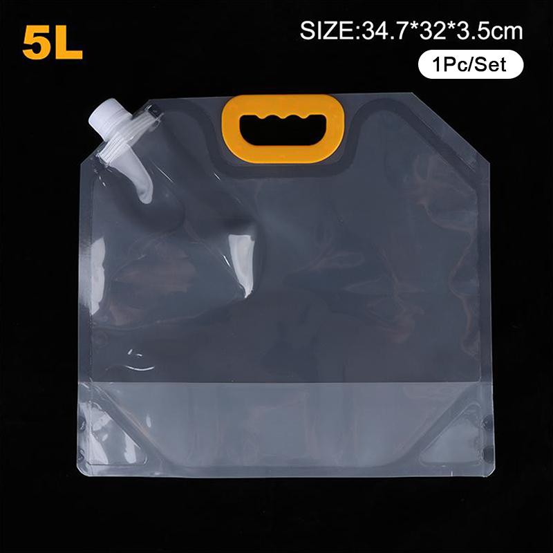 5 Stück 1L-10L Faltbarer Wasserbehälter Wasserspeicherkanister Tasche für Outdoor Camping Wandern Notfall-Überleben