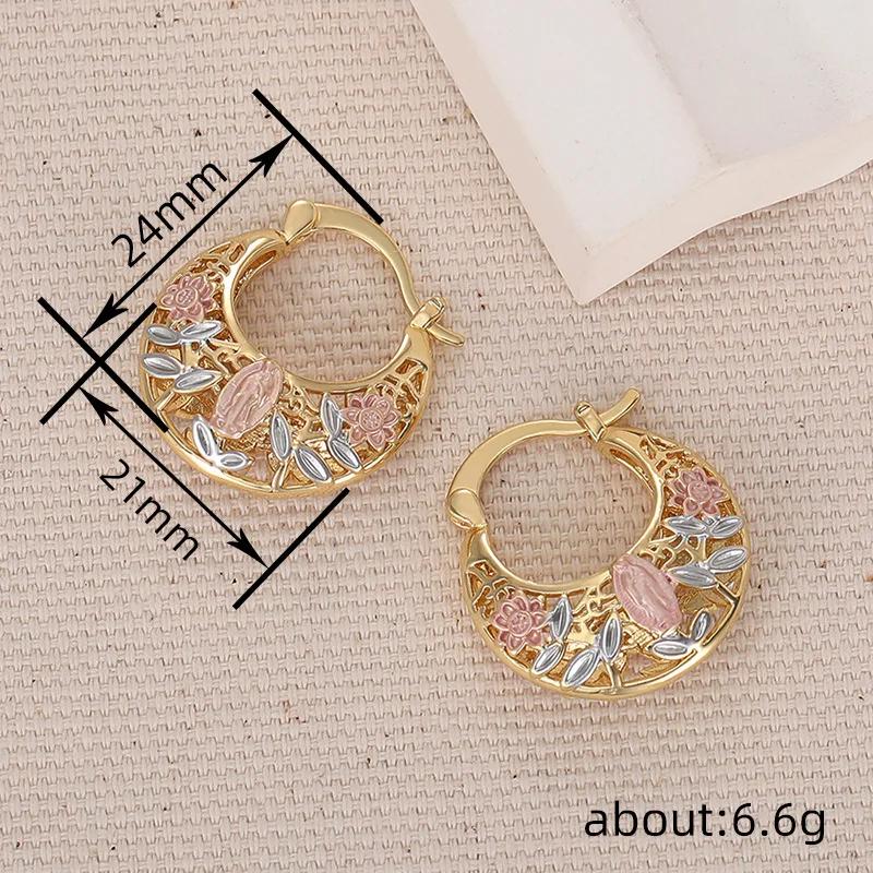 New European And American Multi Color Ear Buckle Women'S Rose Fresh Accessories Forest Style Vacation Style Accessories