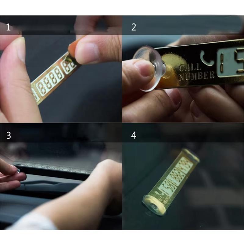 Car Temporary Parking Card Telephone Number Sticker Phone Number Card Plate Suckers Auto Front Parking Assist Universal Styling