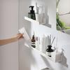 Shower Caddy Wall Mounted Plastic Floating Shelves No Drill Bathroom Storage Organizer for Bathroom Kitchen Living Room