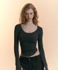 Peullijeunopallou 25Fw New Momo Shirring Top (Deep Charcoal)
