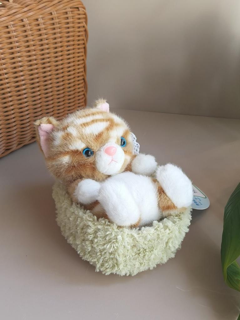 Cat Plush Toy With Pp Cotton Filling For Baby Gift And Car Seat Decor