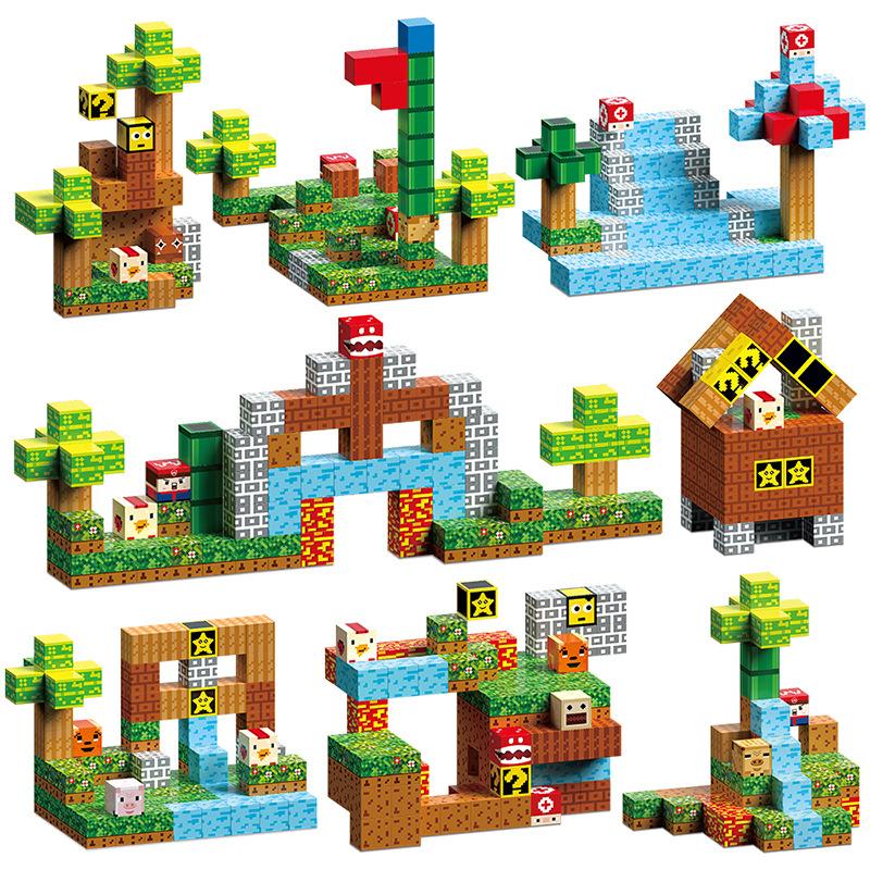 Source Factory 60 Models My Magnetic World Magnetic Block Theme Set Diy Build Magnetic Building Block Toys