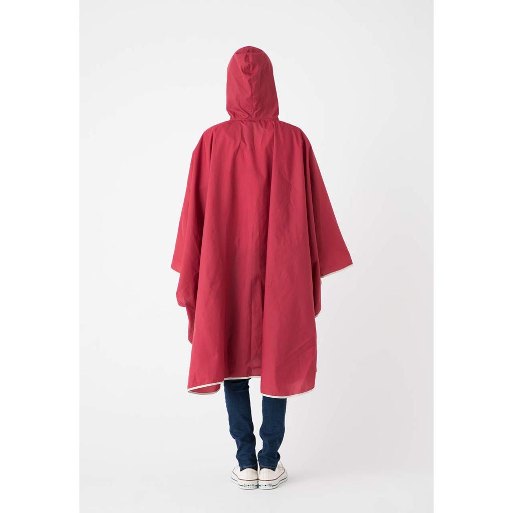 Skėčių parduotuvė Piped Rain Poncho 1600 Teflonu dengtas [Leven] (Tamsiai raudona)