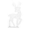 Julelysende Reinsdyrdekorasjon LED-belyst 2D Jernhjortfamilie for Gårdsplass Terrasse Plen Hage Hjem Skrivebordsdekorasjon