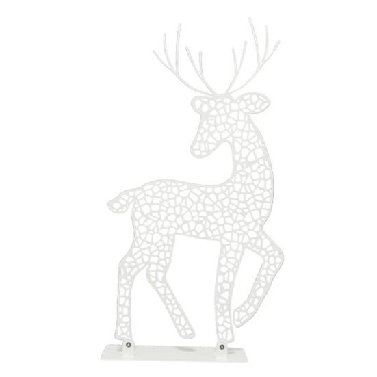 Julelysende Reinsdyrdekorasjon LED-belyst 2D Jernhjortfamilie for Gårdsplass Terrasse Plen Hage Hjem Skrivebordsdekorasjon