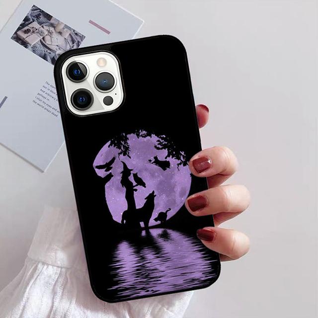 Halloween Moon Witch Horror Phone Case For iPhone 17 Air 16 15 14 13 12 11 Pro Max Plus Max Cover Shell Coque