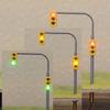 2pcs/set Traffic Light Model HO/OO Scale Cross Walk LED Pedestrian Street Signal 20mA With Resistor Railway Train Layout Kit