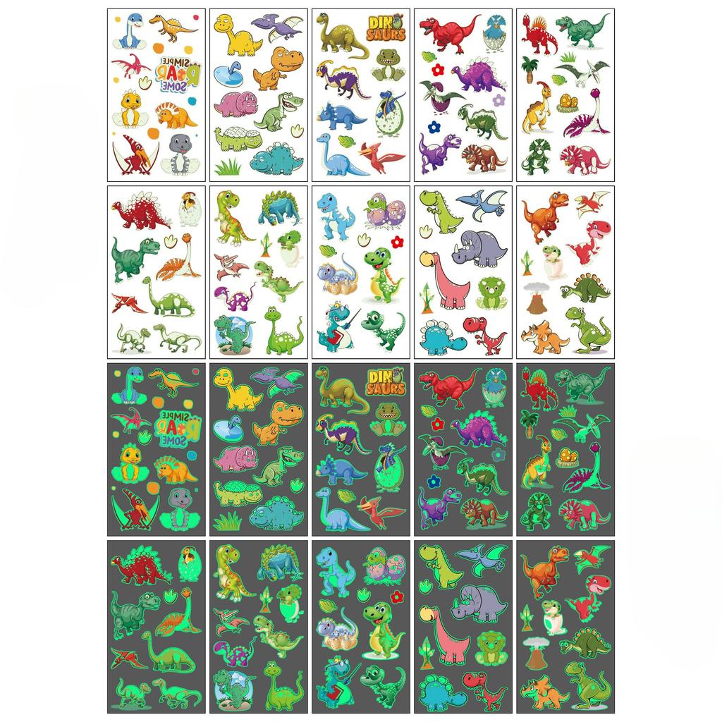 Leuchtende Halloween Tattoo Aufkleber Kinder Cartoon Feiertagsparty Lustige Arm Gesichts Tattoo Aufkleber