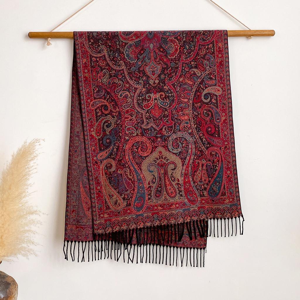 Bohemian Versatile Jacquard Cashew Ethnic Style Shawl Long Scarf Women'S Scarf