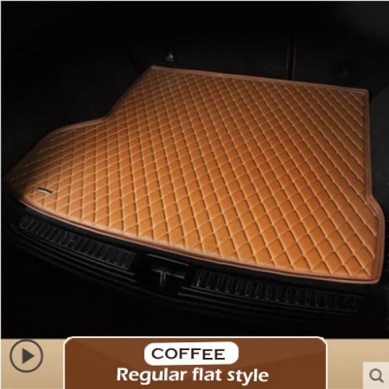 Кожаный коврик в багажник автомобиля для Tesla Model 3 2019, аксессуары для багажника, интерьер багажника кофейный фото