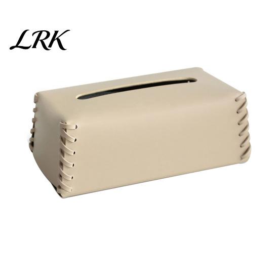 Coffee Table Tissue Holder PU Leather Holder, with Hand-stitched Edges Design, Modern Durable Paper Box Cover Style Smooth Extraction Case for