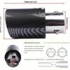 Car modification carbon fiber pattern tailpipe 63-89mm stainless steel tailpipe ABS plastic shell exhaust muffler