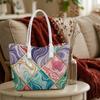 Fashion Geometric Marble Pattern Tote Bag Casual Stylish Portable Daily Use Carry Bag for Women