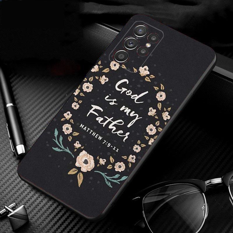 Phone Case for Samsung S26 S25 S24 S23 S22 Ultra S23 S22 S25 Plus S24 FE S26Edge Bible Verse Jesus Christian Case
