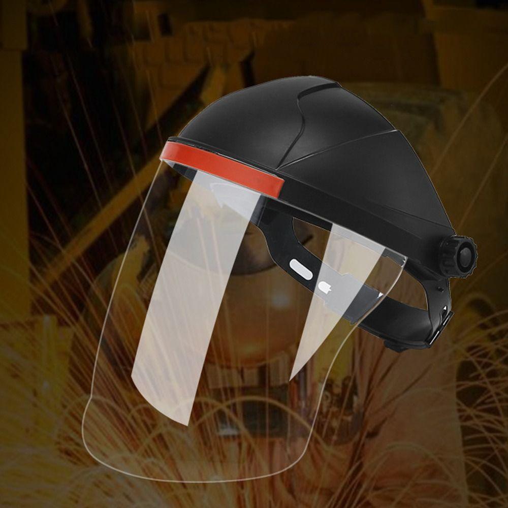 

PC Plastic Welding Protective Mask Transparent Welding Helmet Welder Face Shield Landscaping жовтий