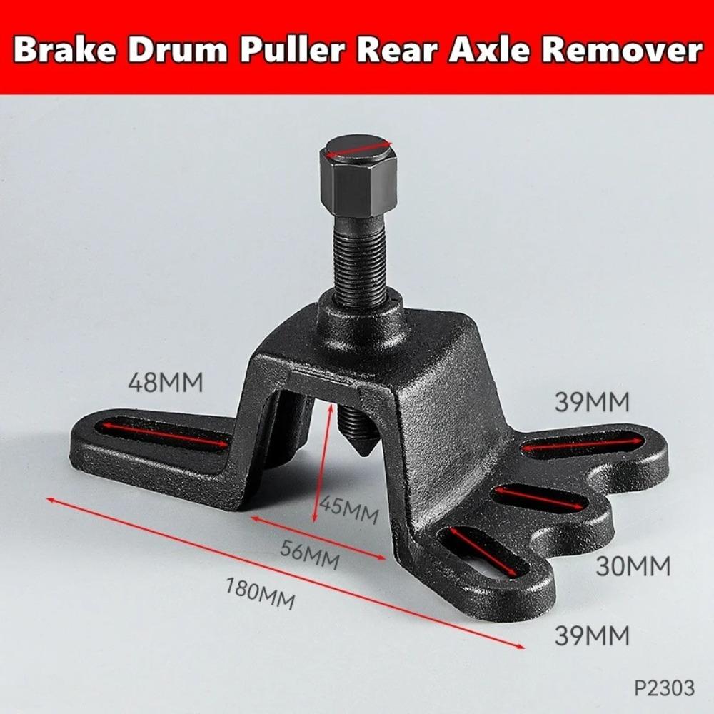 Heavy Duty Carbon Steel Brake Drum Puller Black Universal Brake Drum Puller Tool Rear Axle Remover Motorcycle Service