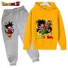 New Dragon Ball Hoodie Kids Spring Sportswear Boys and Girls Goku Sweatshirt Boys Clothes Girls Set Hoodie Pantsuit Children Y2K