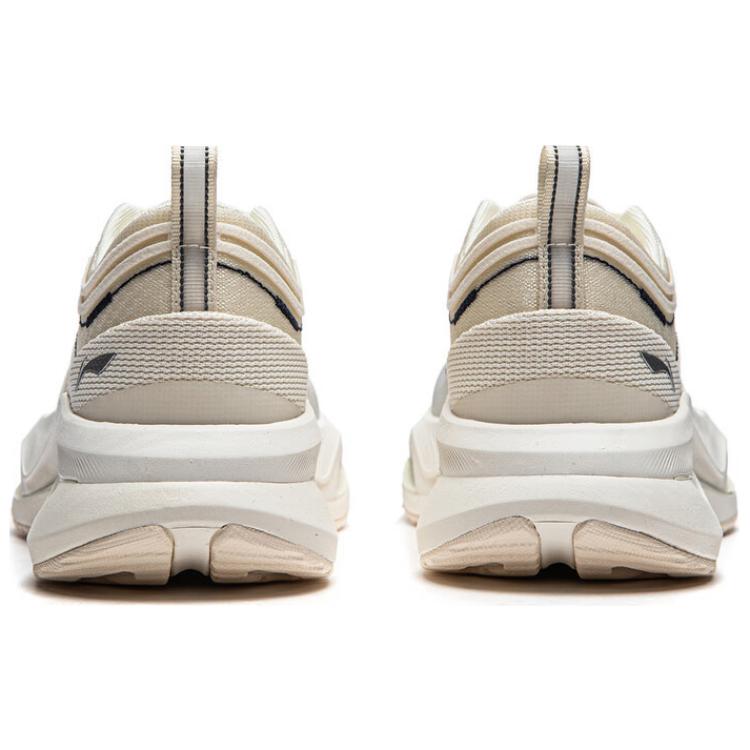 New LiNing Cushioning Abrasion Resistant Lightweight Rebound Low Top Running Shoes Women's Ecru ARHU006-23